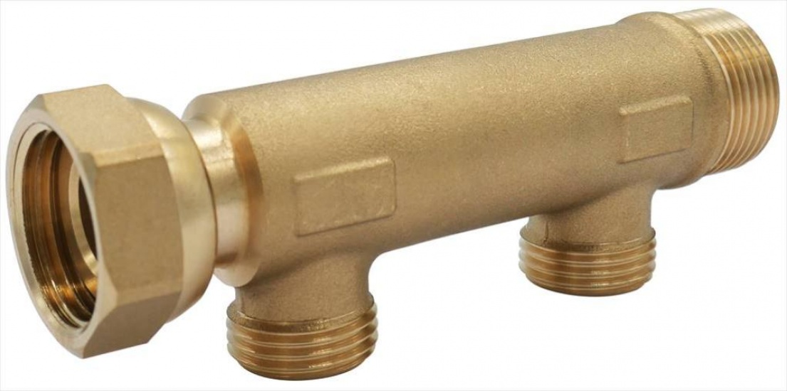 Tuerca libre colector 20x27 2 salidas 15x21