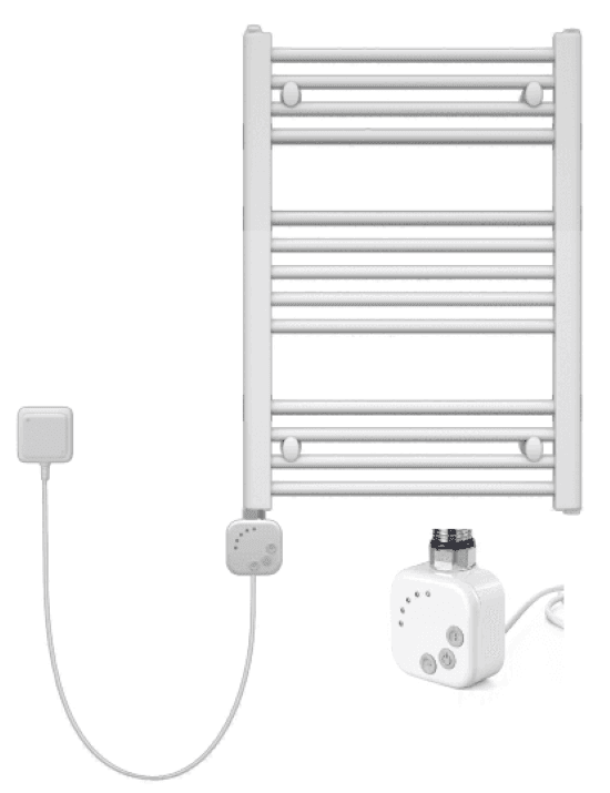 Toallero combi (agua 291w(dt=50k) +termostato 200w)blanco 70x50cm