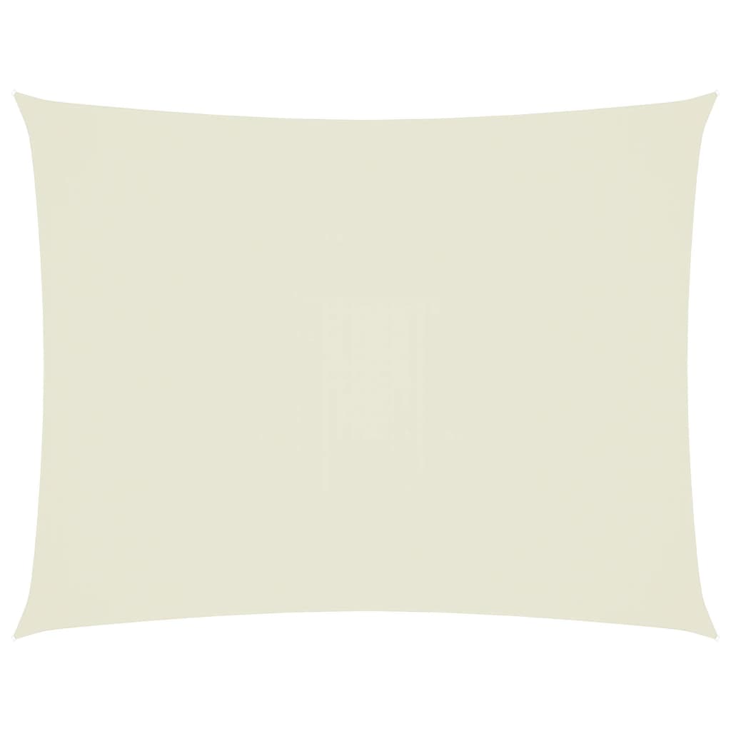 Toldo de vela rectangular tela oxford color crema 4x5 m