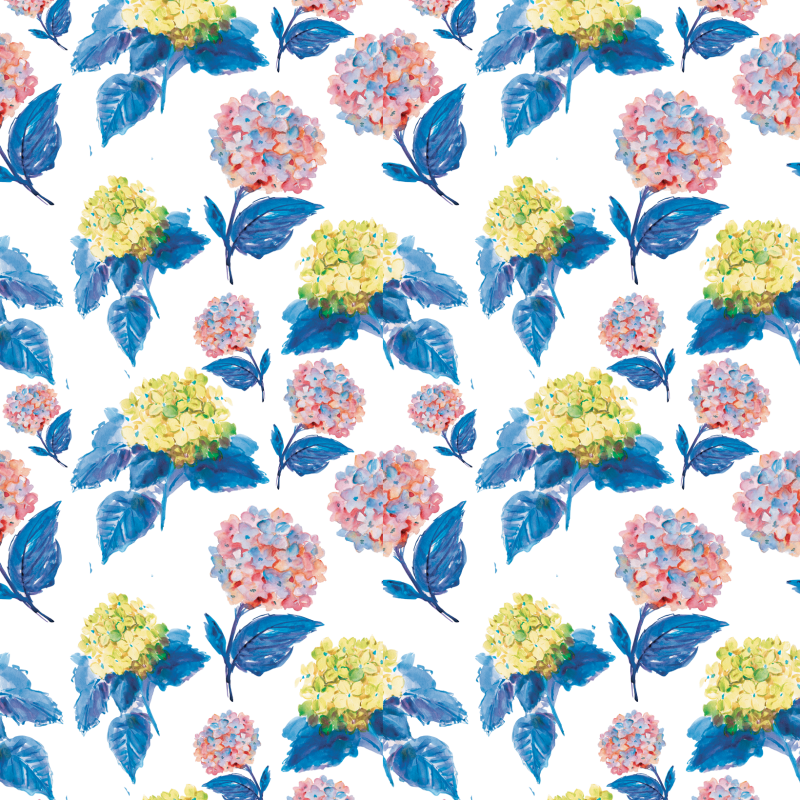 Papel pintado floral rpsas azules y amarillas 60cm por 300cm