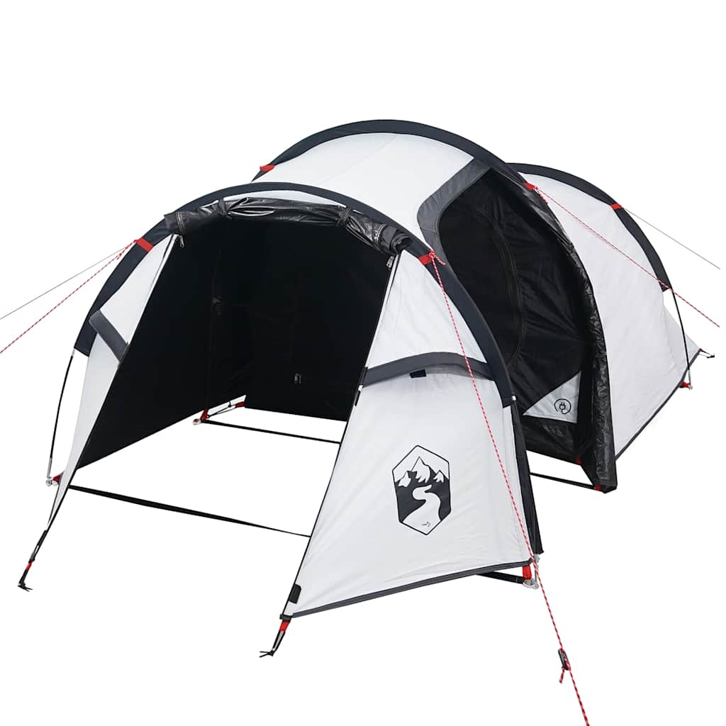vidaXL tienda campaña túnel 2 personas tela opaca impermeable blanco
