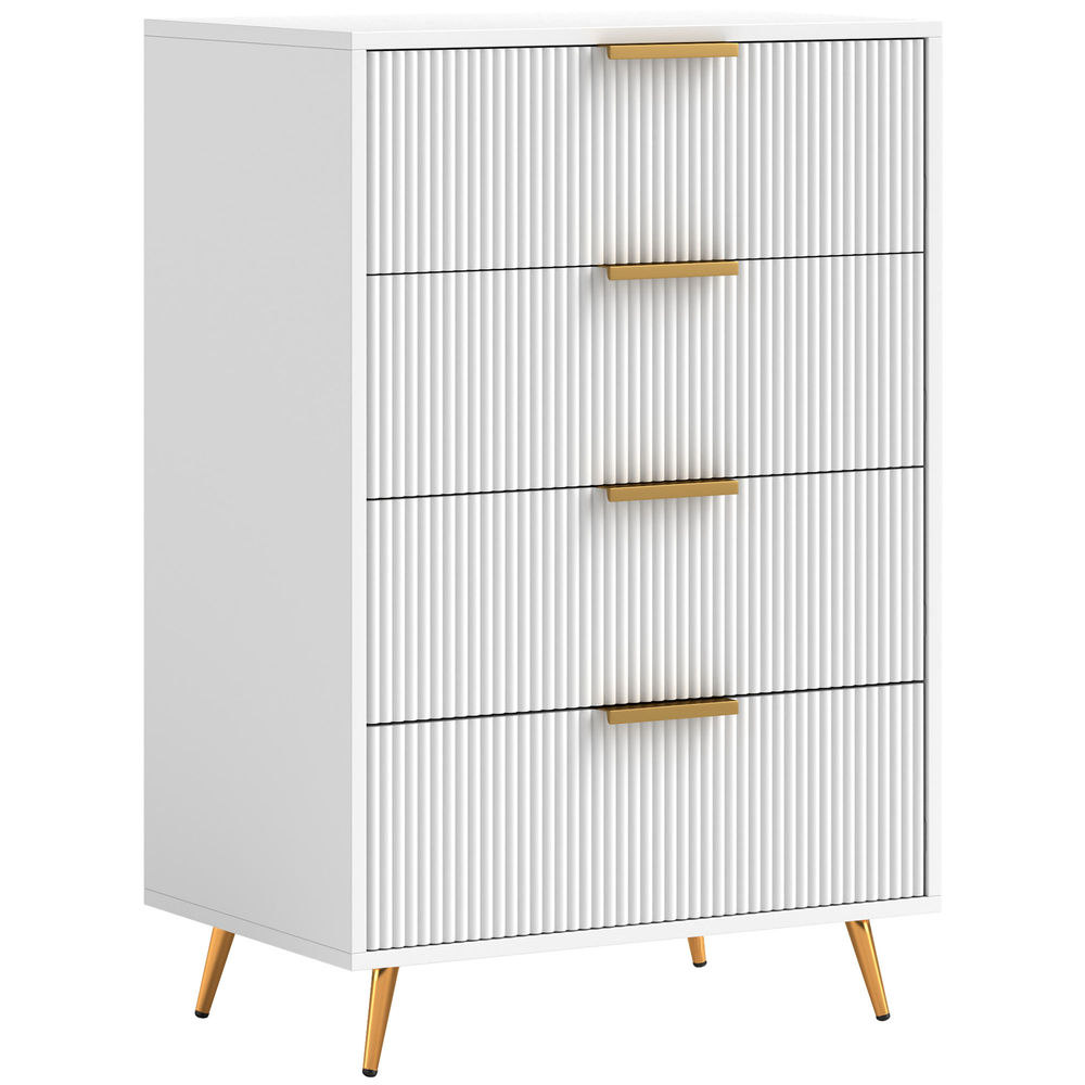 Cómoda 60x40x90 cm color blanco Homcom, hogar - muebles de dormitorio