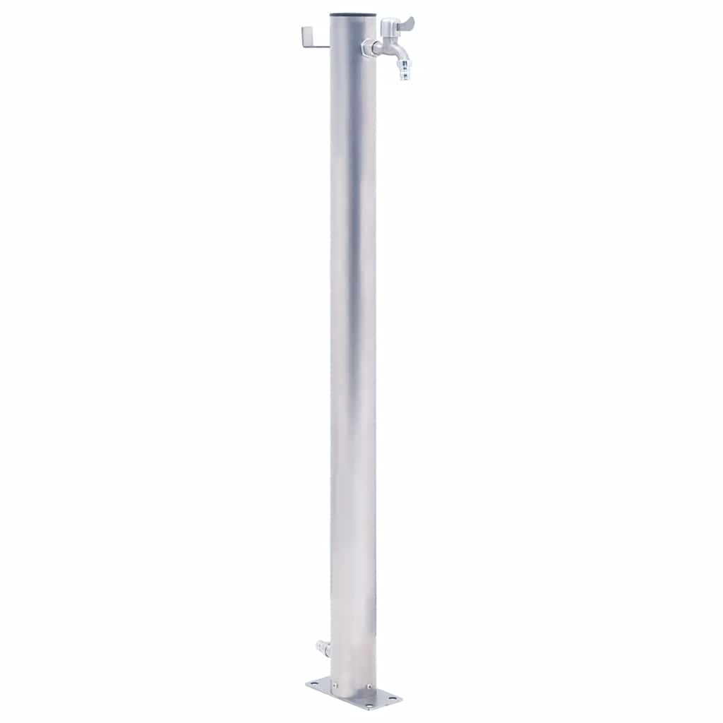 vidaXL fuente de agua para jardín acero inoxidable redonda 60 cm
