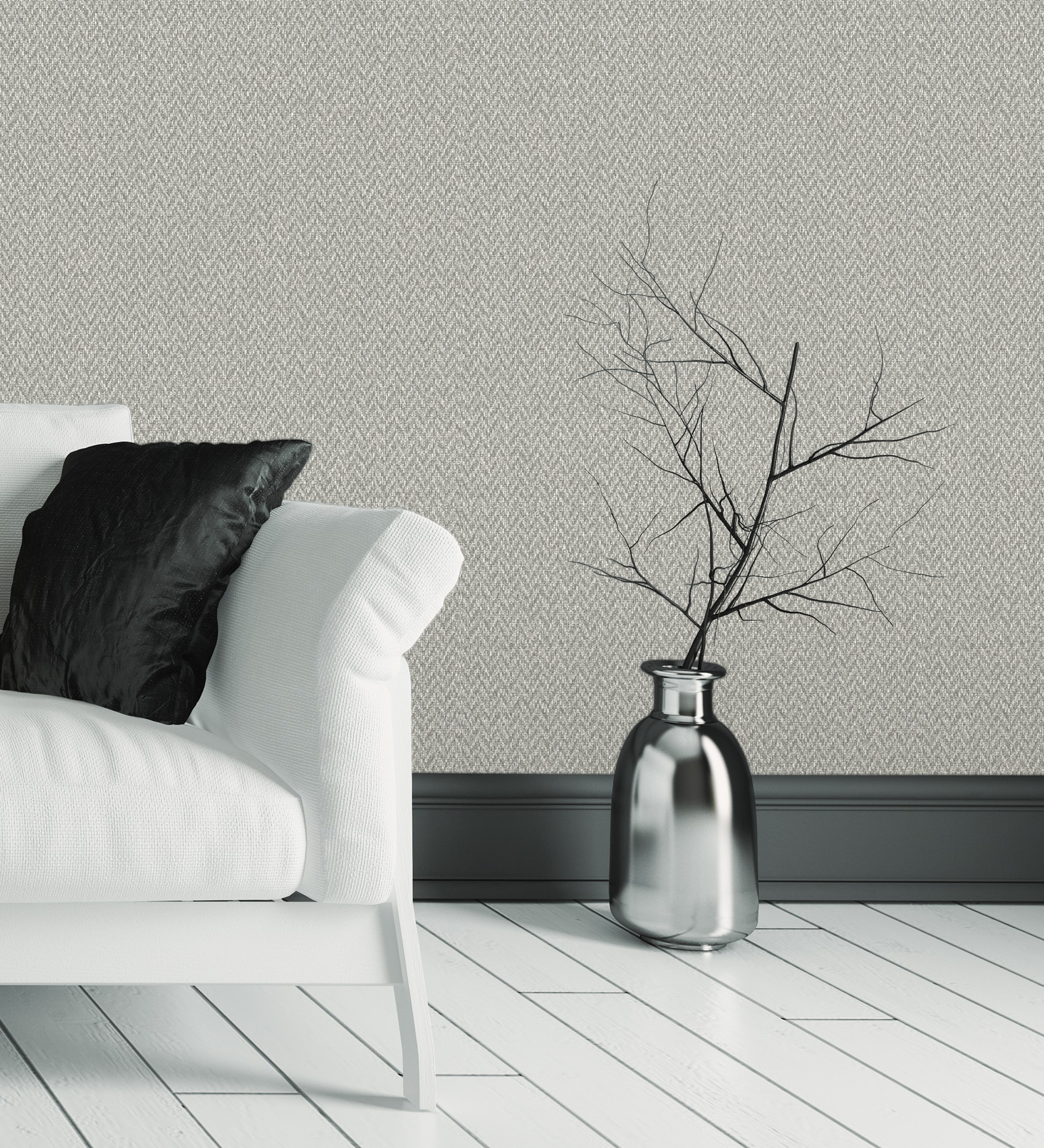 Papel pintado gaulan de espigas de fibra de yute con textura en 10.6m²