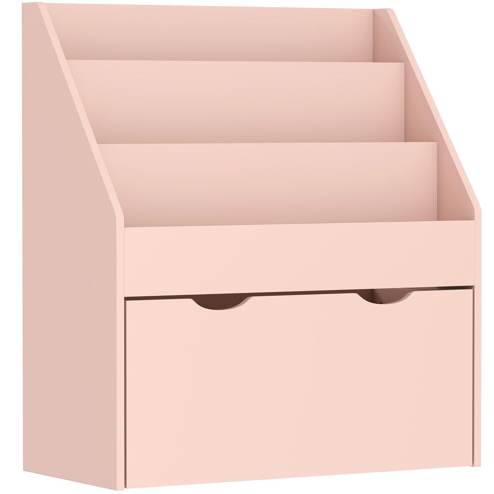 Librería infantil 62.5x30x70 cm mdf color rosa aiyaplay