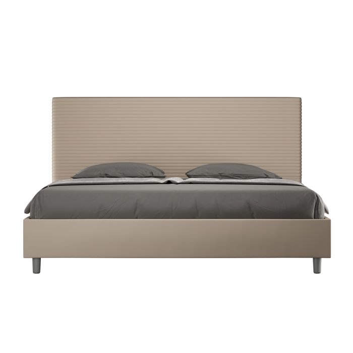 Cama con arcón 180x190 cm - tapizado topo