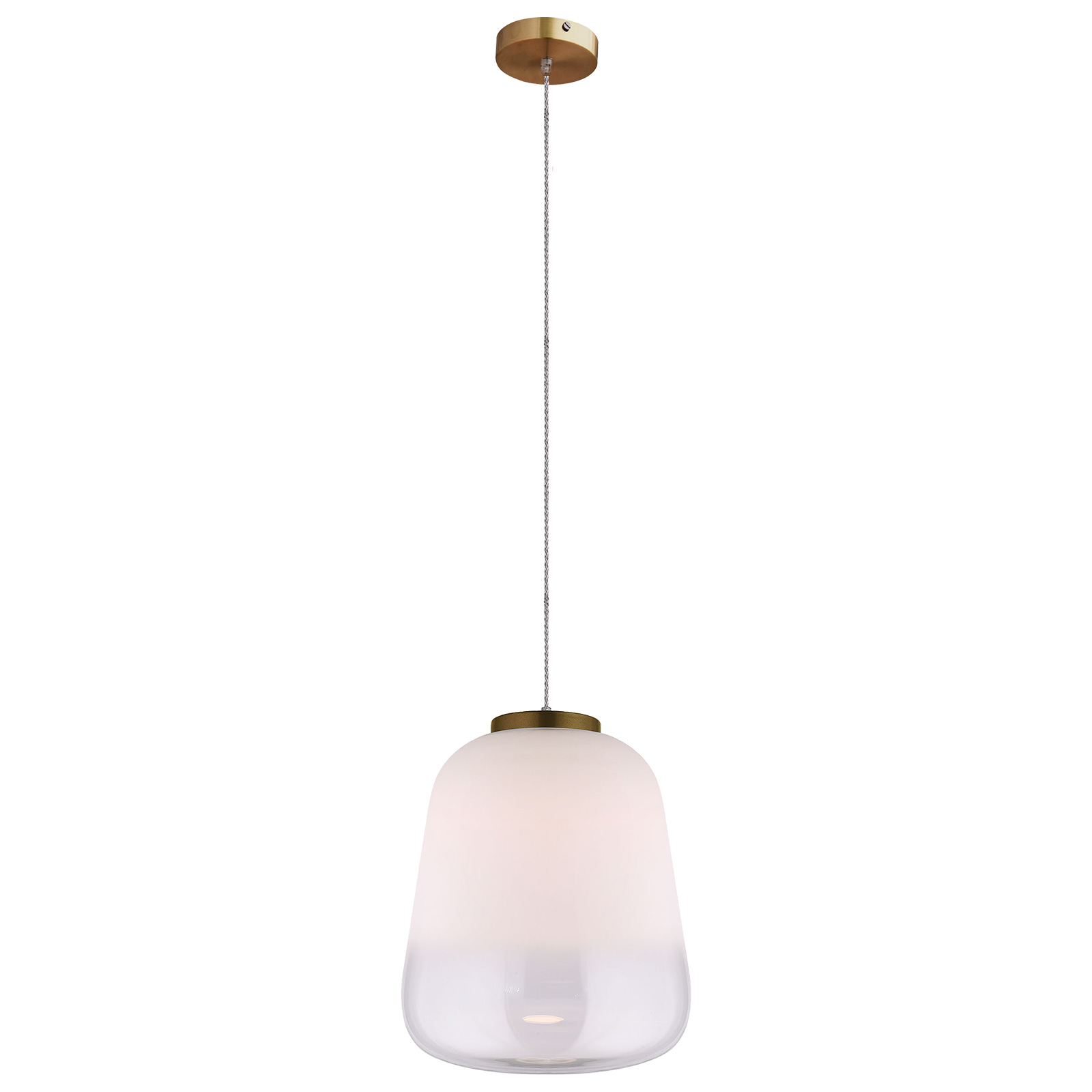 Lámpara colgante lumineca nonseum 33x40 cm blanco y bronce