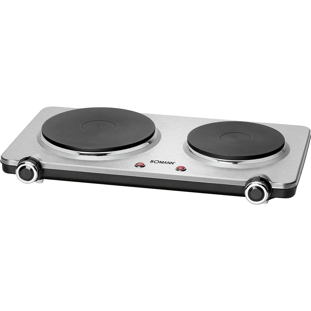 Hornillo eléctrico doble, zona cocinado 18,5 bomann dkp5033 plata 1500w-100
