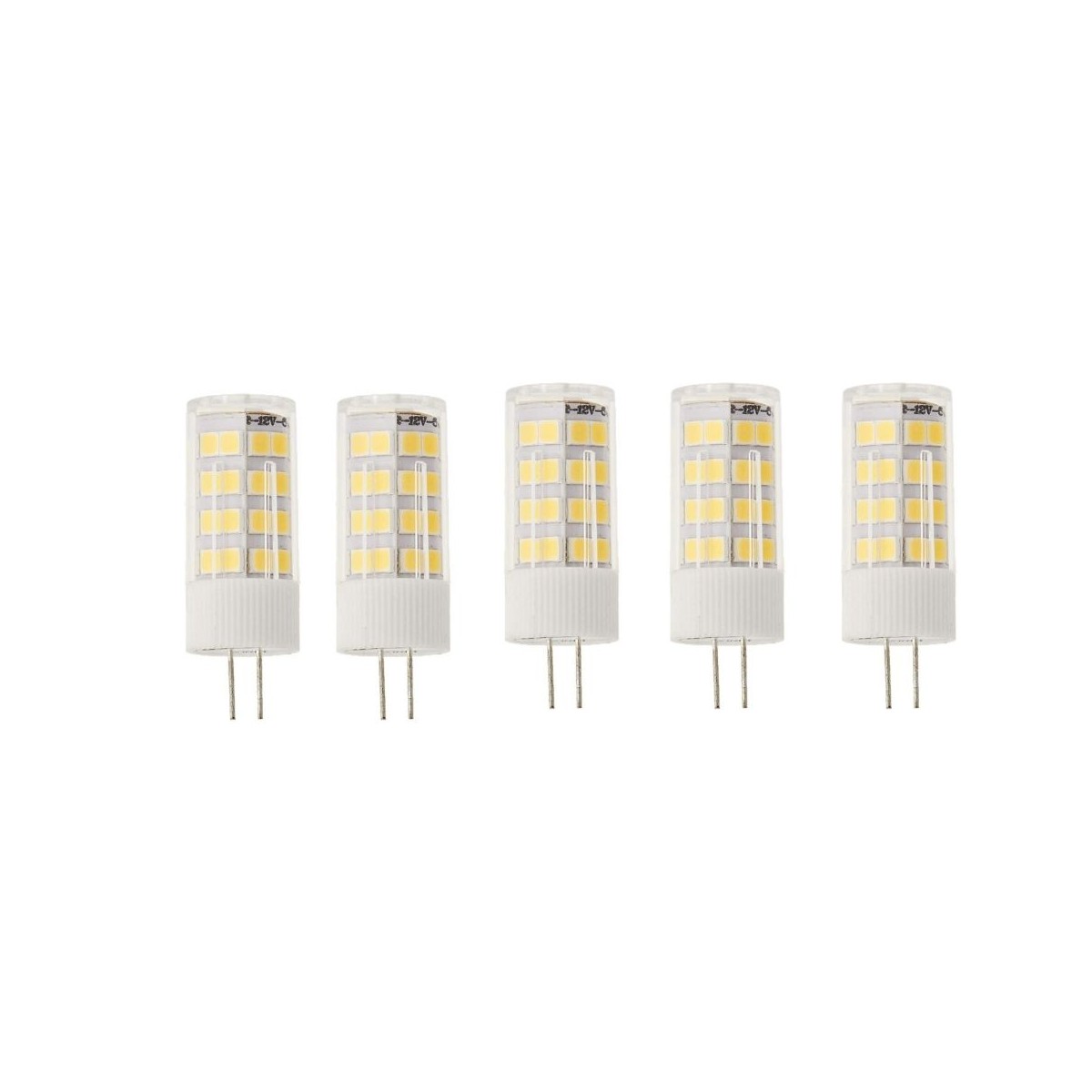 Blister 5x bombilla LED g4 12v dc 5w blanco neutro 4200k