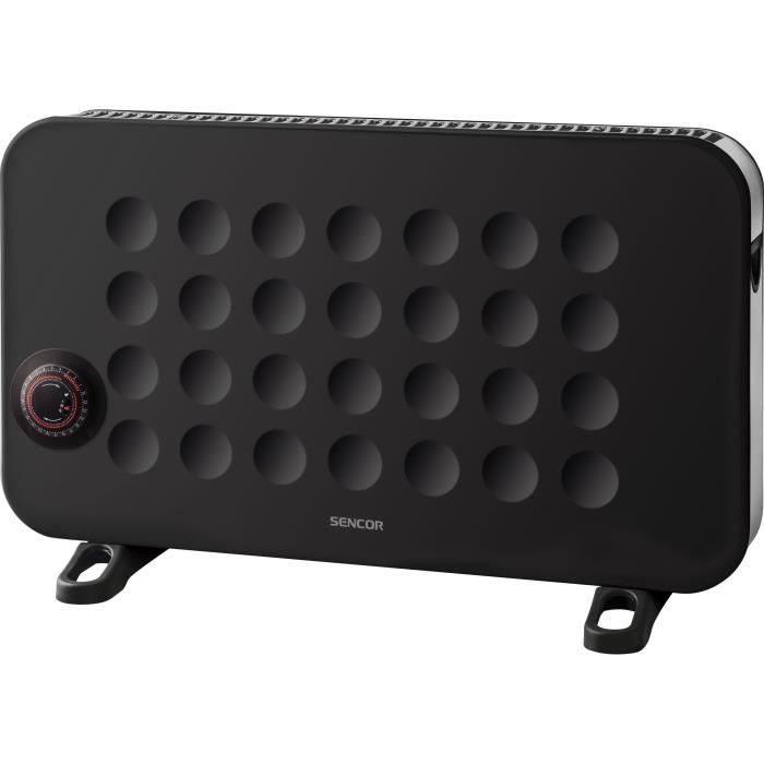 Radiador - sencor - scf 2101bk - 2000 w - 3 niveles - temporizador - negro