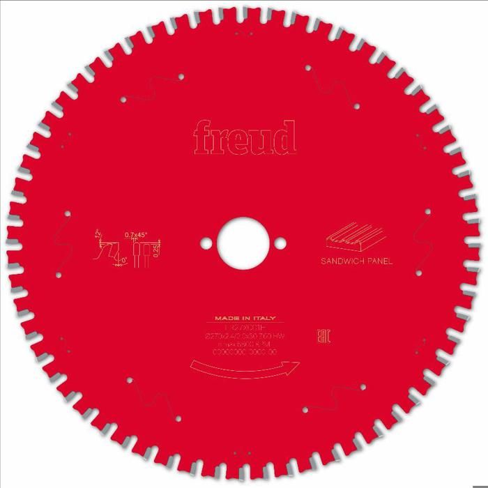 Cuchilla para sierra circular portátil freud - ø270 2,4/2 al30 z60 tpb 0° -