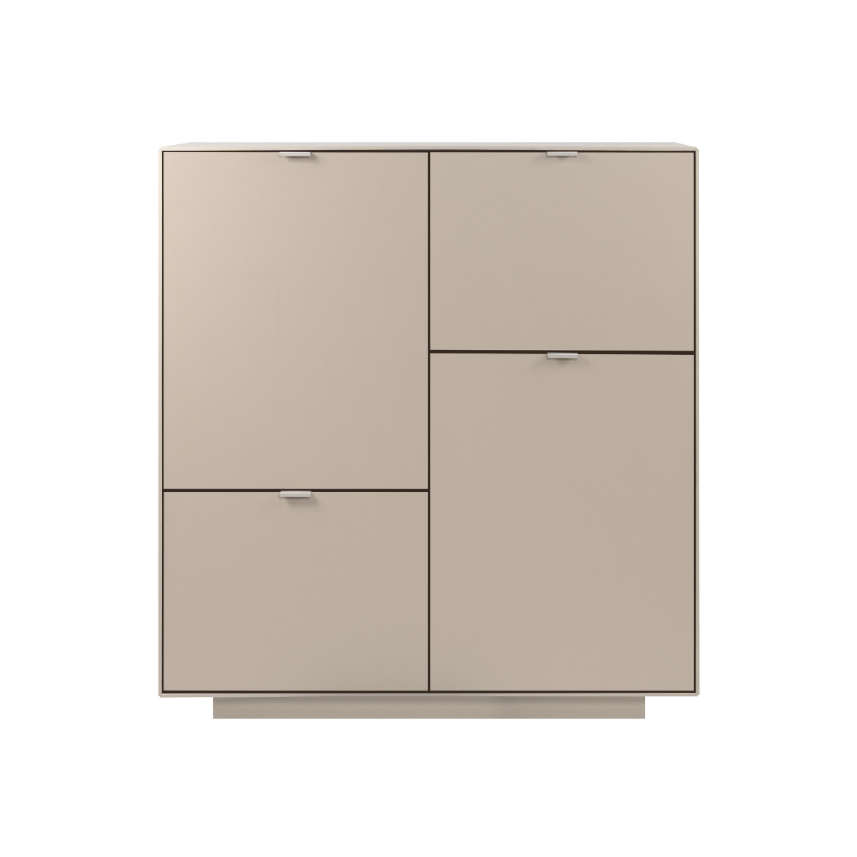 Aparador alto de 4 puertas beige l107 cm - vika