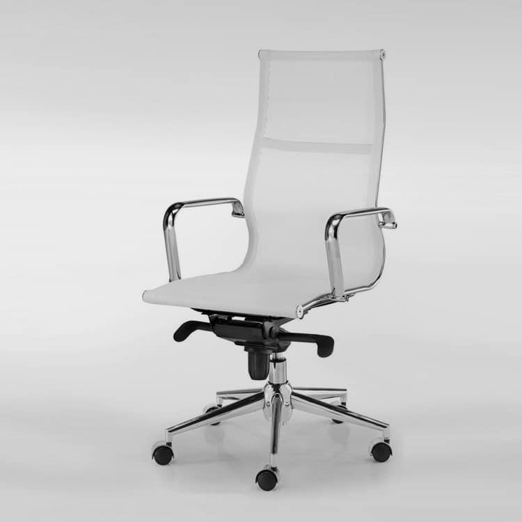Silla ergonómica euromof berlín | white snow de oficina