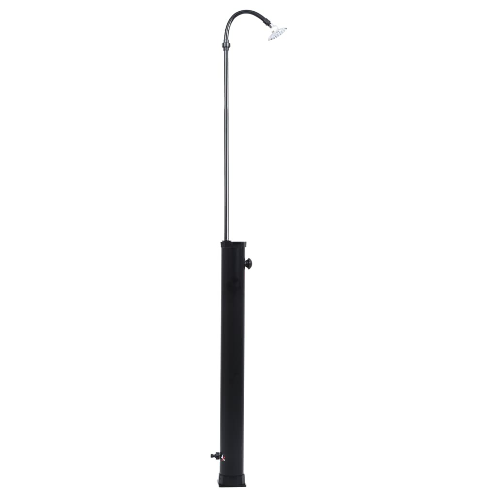 vidaXL ducha solar de jardín negro 215 cm 8 l