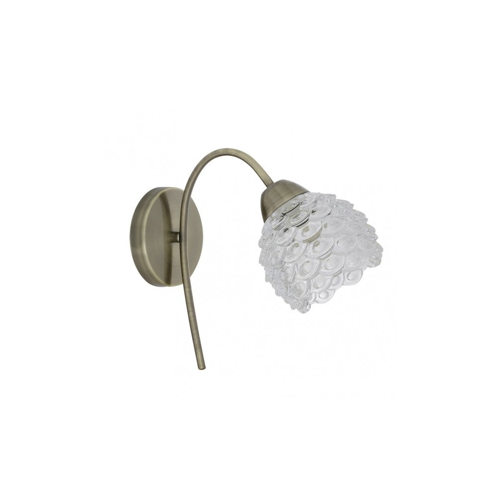 Aplique de pared - bagan - fab 155061014 - vintage - vidrio - cuero
