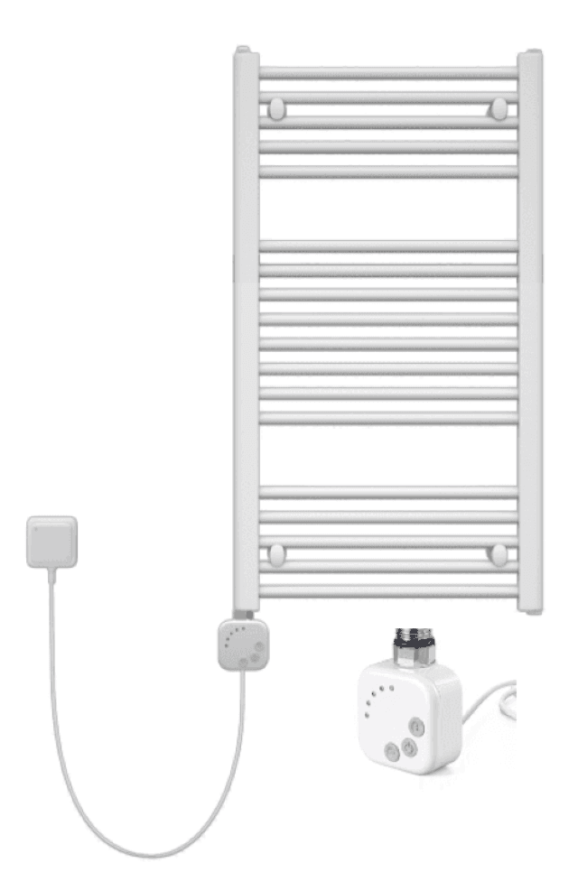 Toallero eléctrico blanco 90x50cm con termostato 300w/ baño hasta 5 m2