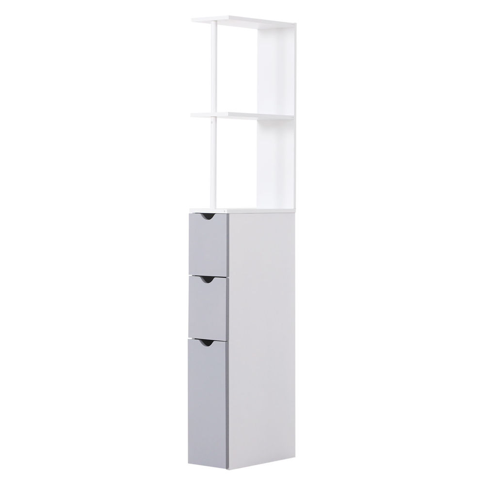 Armario alto de baño 15x33x136.8 cm mdf color blanco Homcom, hogar - baño
