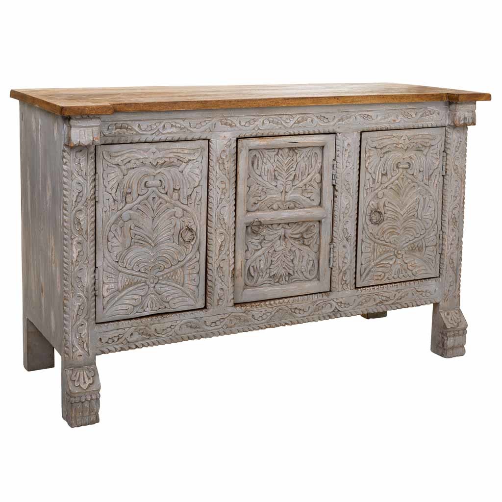 Aparador de madera marrón 124x47x76