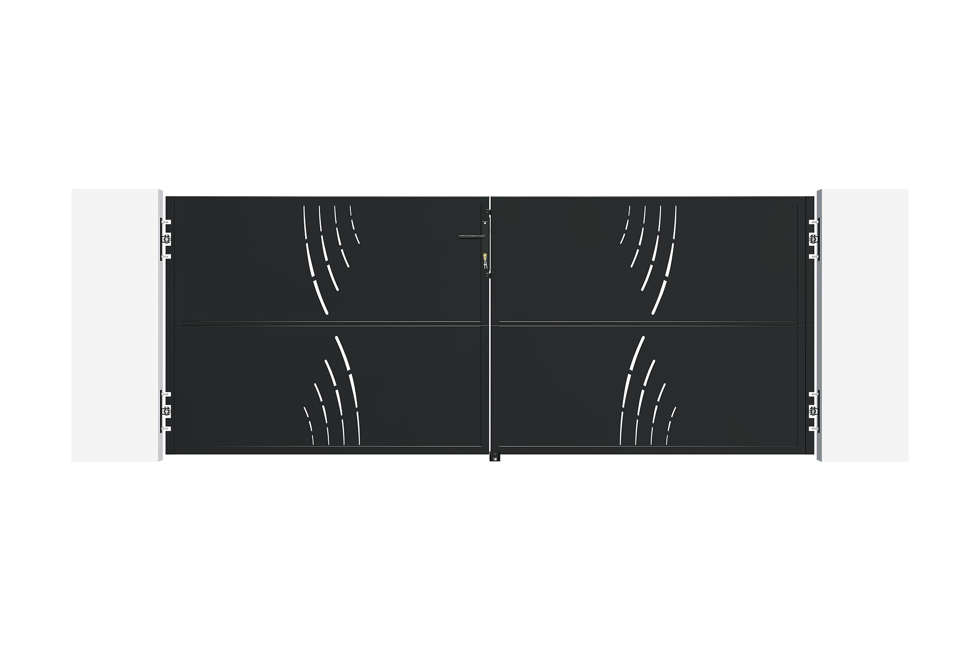 Puerta nali arlberg acero negro 3m alt.160cm + motor tanker