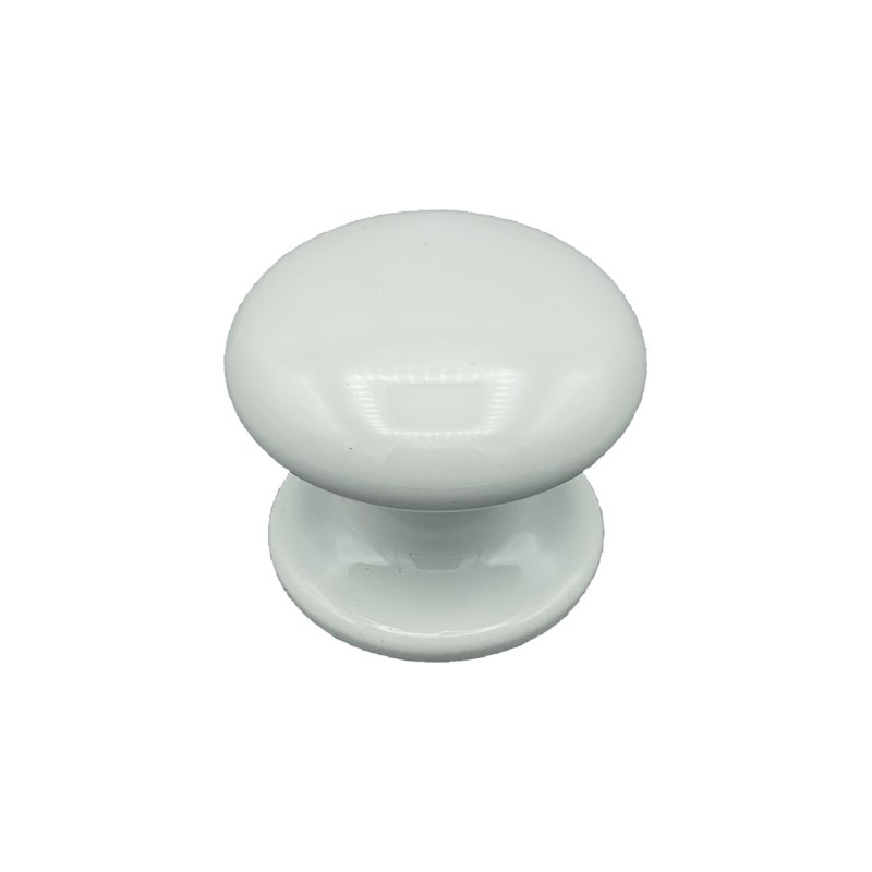Pomo de puerta fijo, en aluminio blanco ral 9010