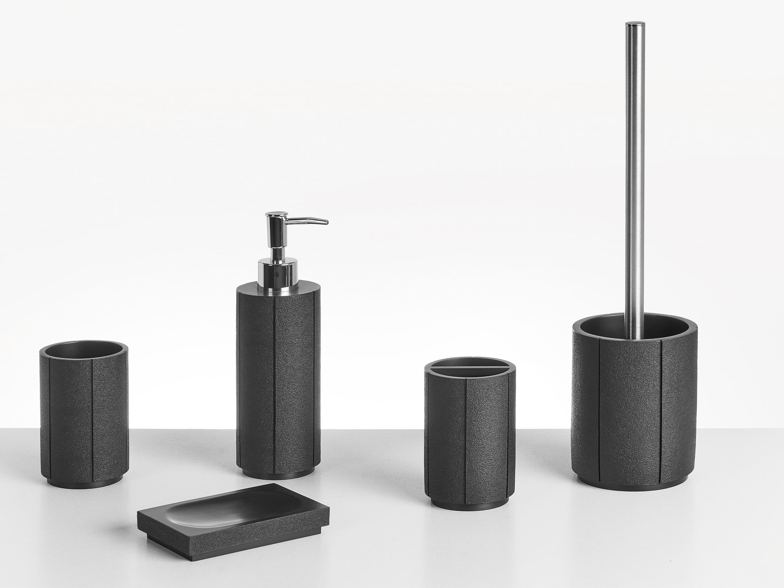 Conjunto de 5 accesorios de baño huallaga negro