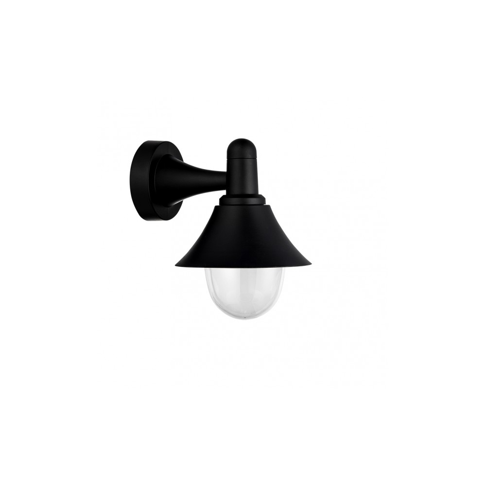 Mentol outdoor wall light 1xe27 polycarbonate black