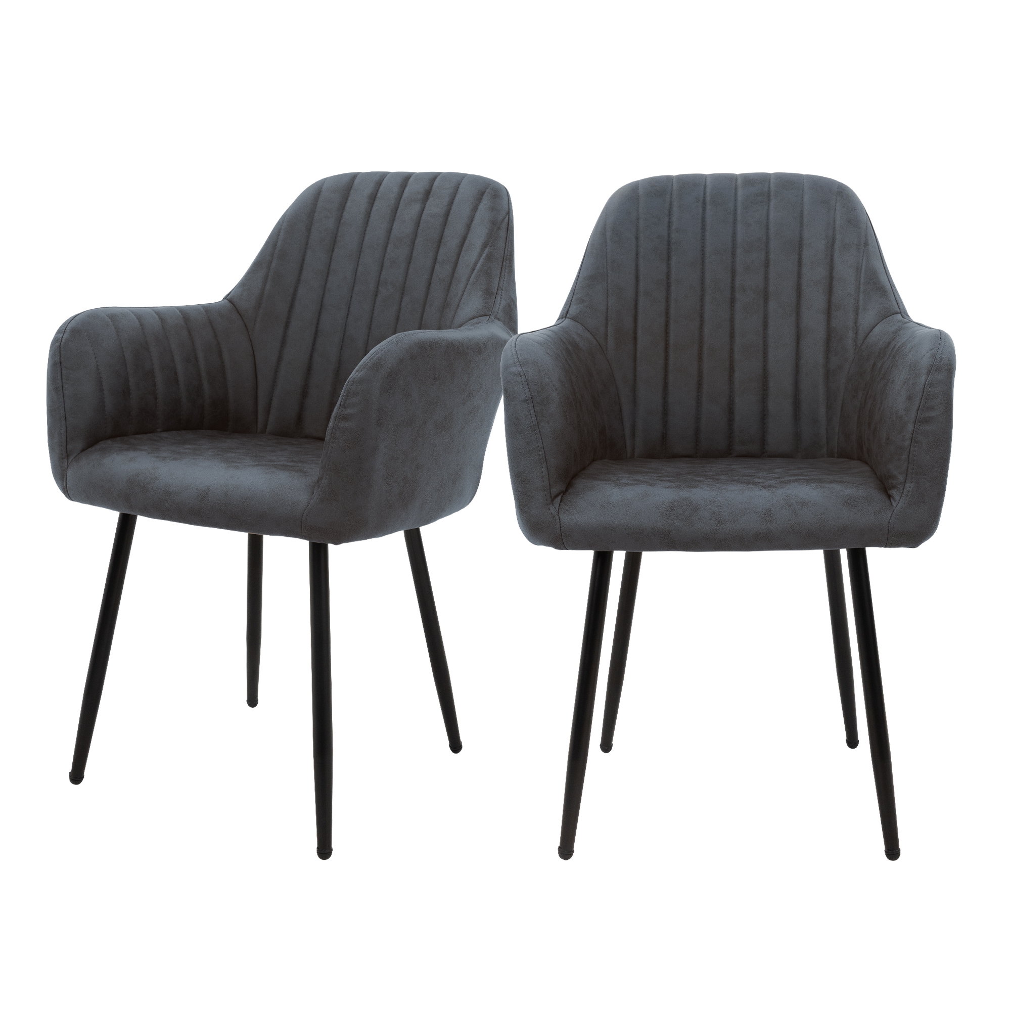 2x silla de comedor/salón asiento ergonómico terciopelo antracita