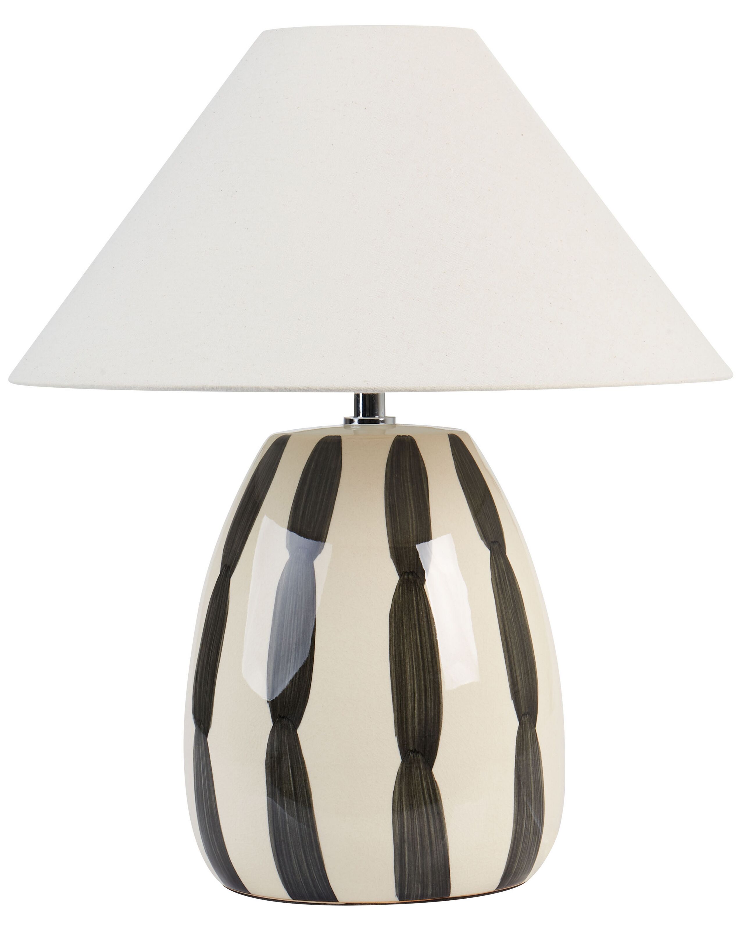 Lámpara de mesa luchetti cerámica negro/blanco