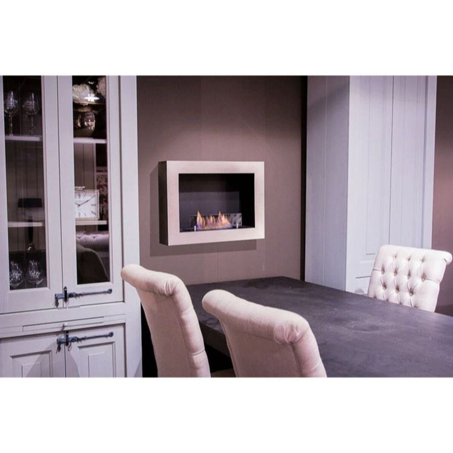 Chimenea de bioetanol xaralyn serra con colgador de pared