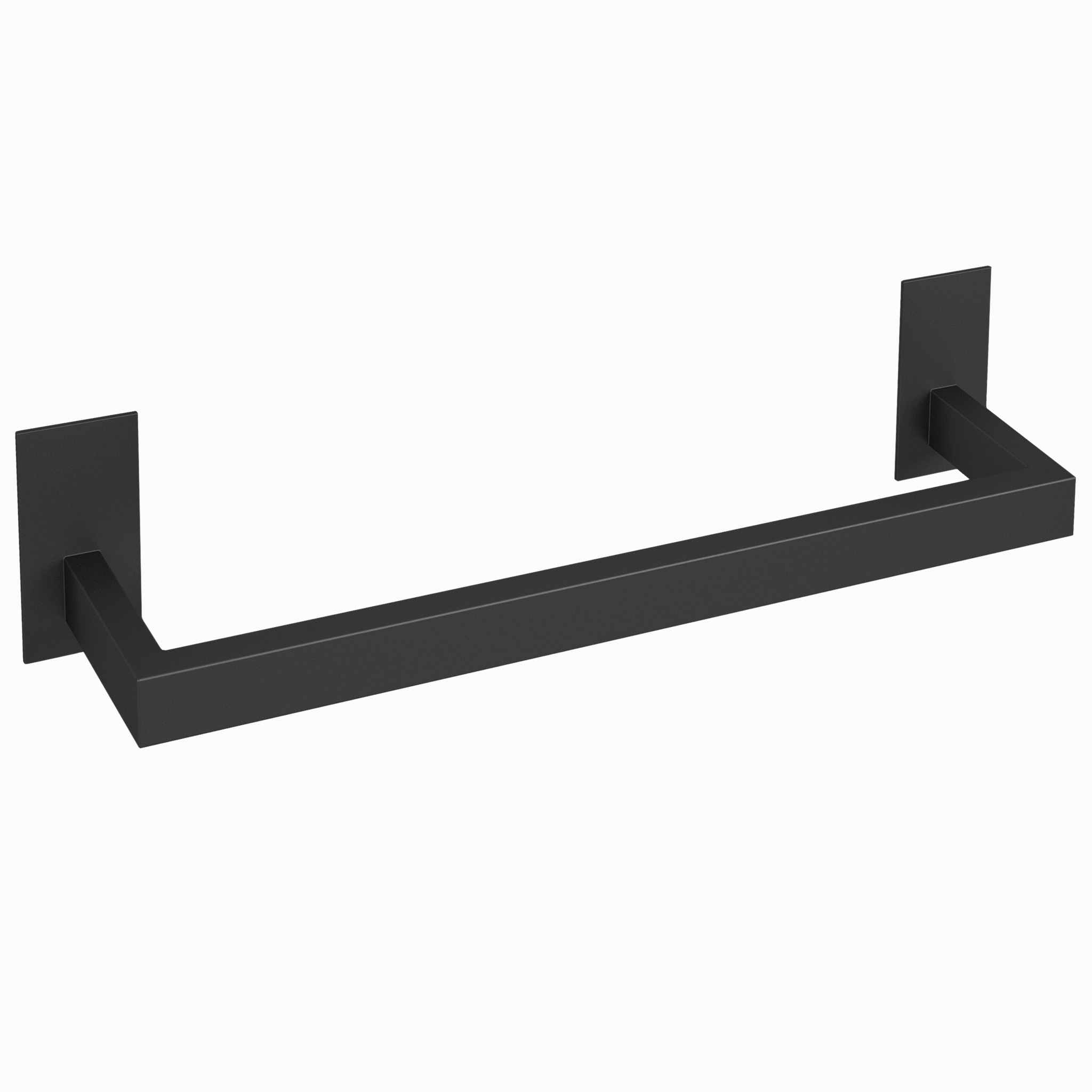 Valaz toallero adhesivo cuadrado de 37 cm negro mate para baño