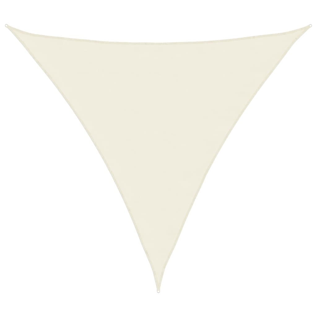 Toldo de vela triangular tela oxford color crema 4,5x4,5x4,5 m