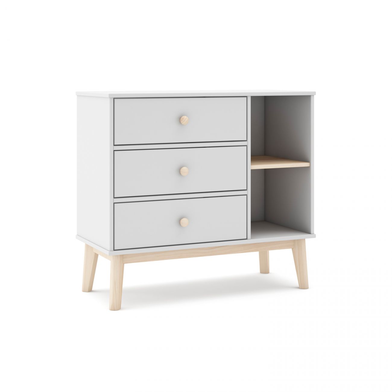 Cómoda misty breeze youth blanco mate - oak