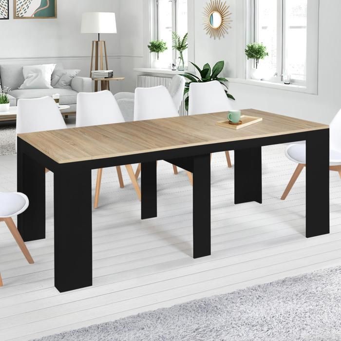 Mesa consola extensible orlando - negro - 235 cm