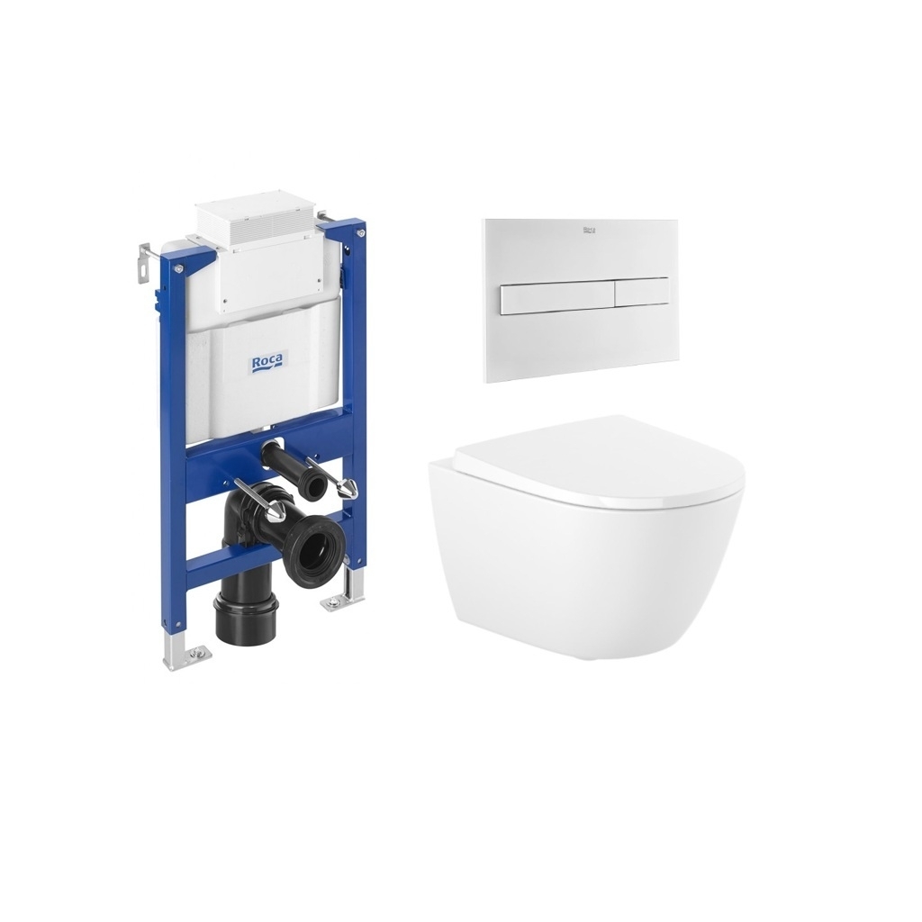 Pack Roca bajo ventana + WC Ona 48 con asiento PL7 blanco mate