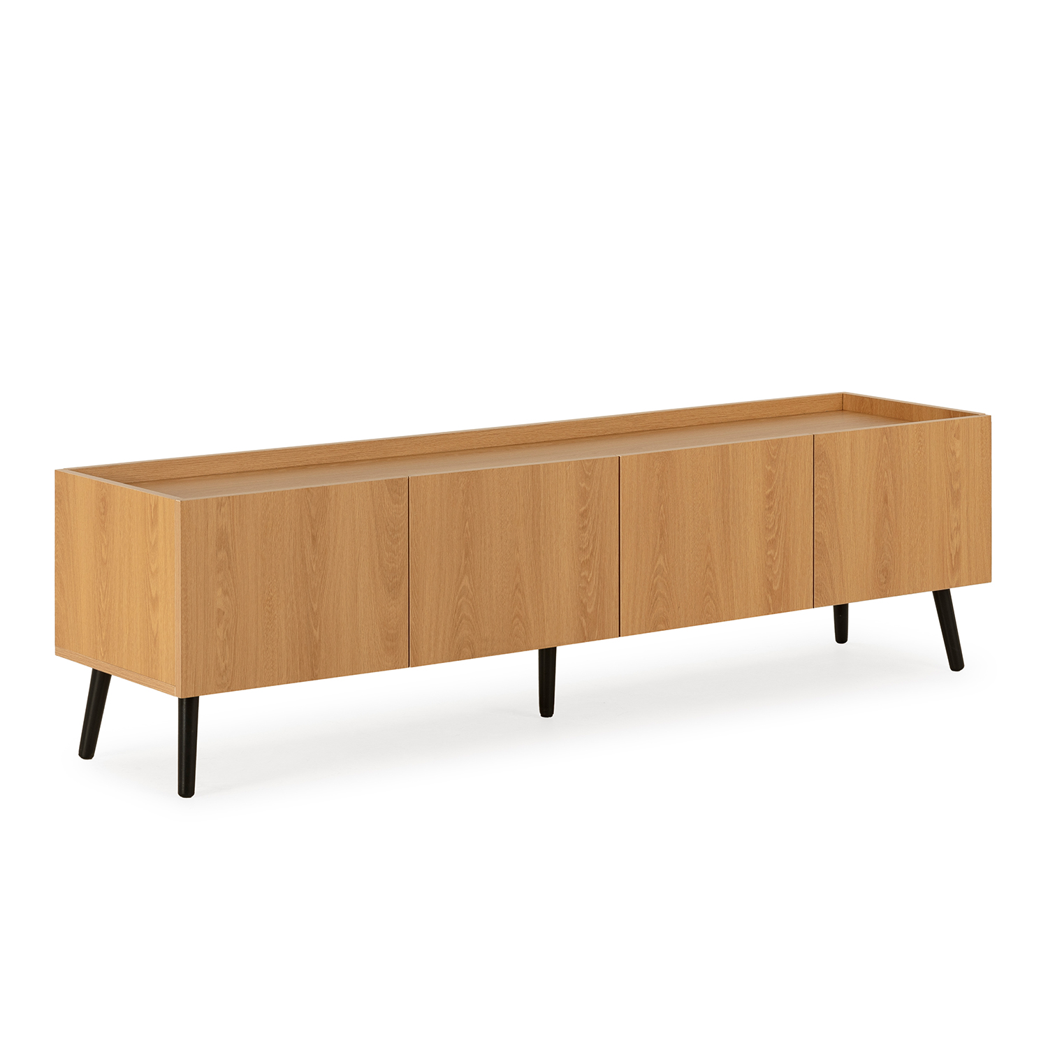 Mueble tv siren 4 puertas color roble