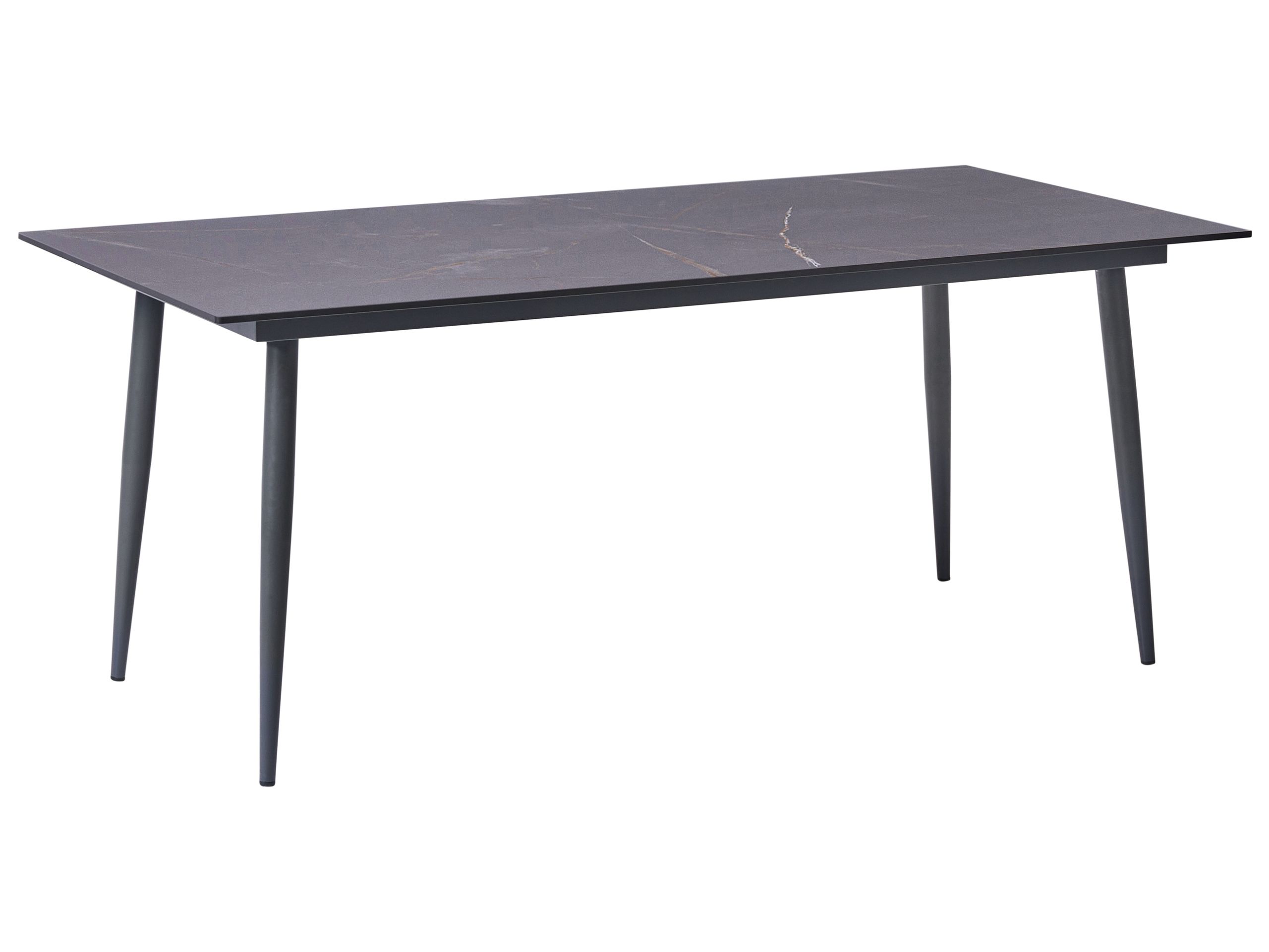 Mesa de jardín tolentino 180 cm 90 cm efecto mármol mármol gris