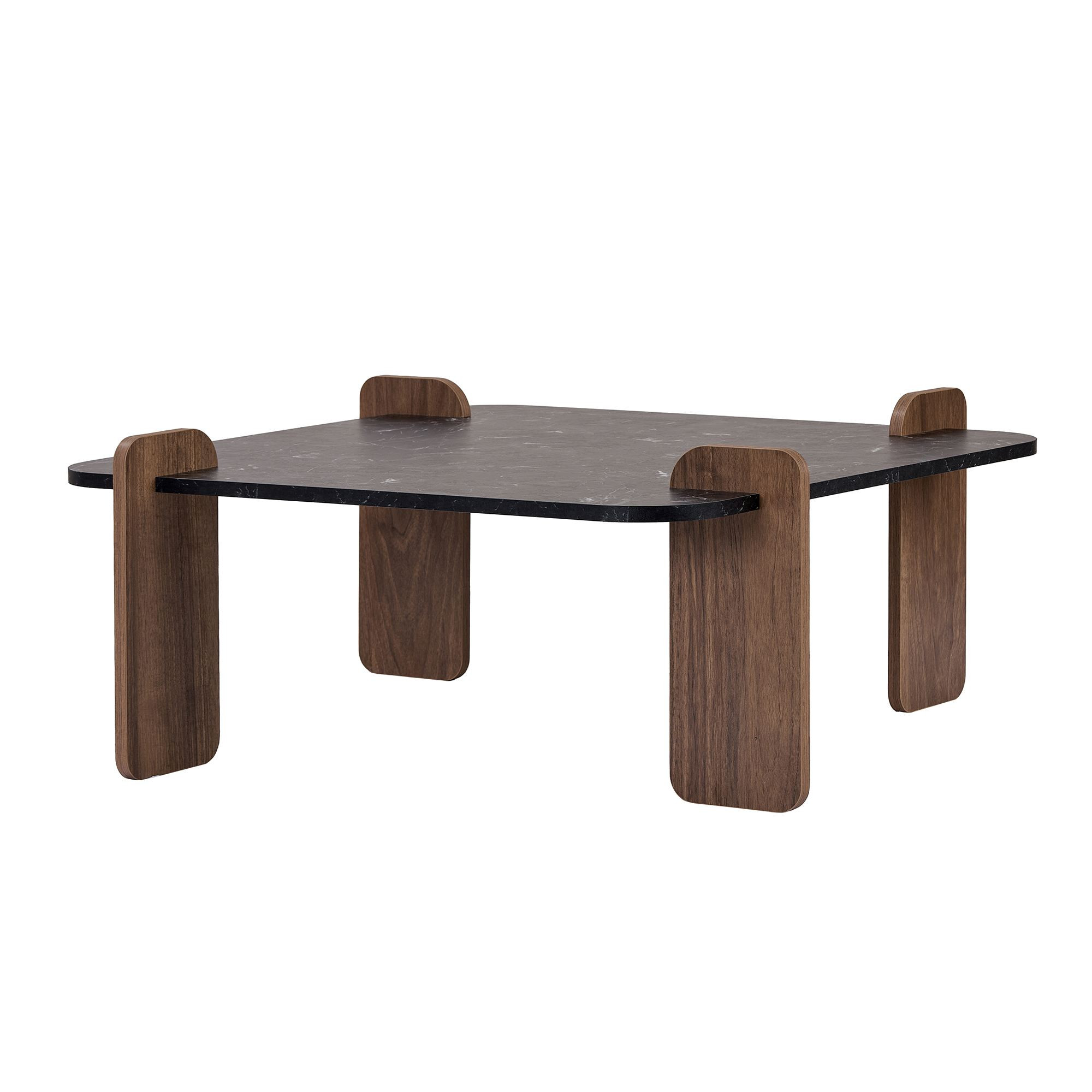 Mesa baja de madera "marais" - 90 x 90 x 35 cm - negra