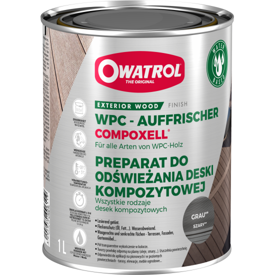 Acabado protector madera compoxell gris 1 lt
