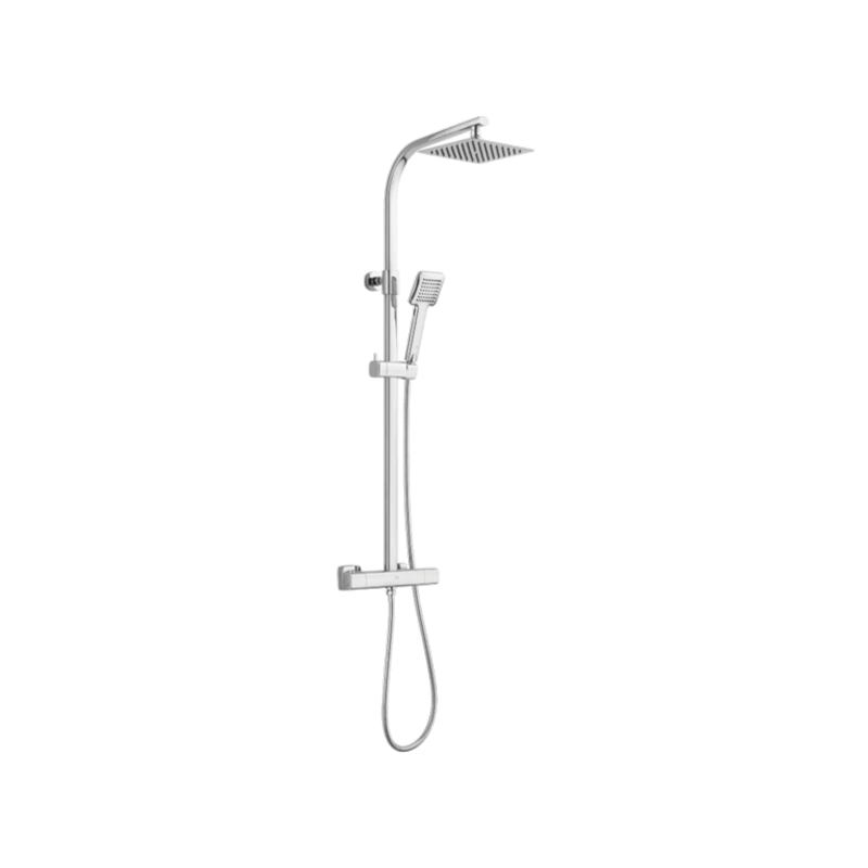 Columna de ducha termostática cuadrada coribi modelo conemara