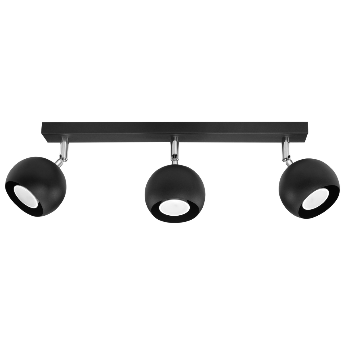 Lámpara de techo oculare 3 negro acero 45x16x10cm