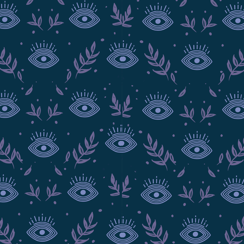 Papel pintado juvenil ojos victorianos azules 60cm por 250cm