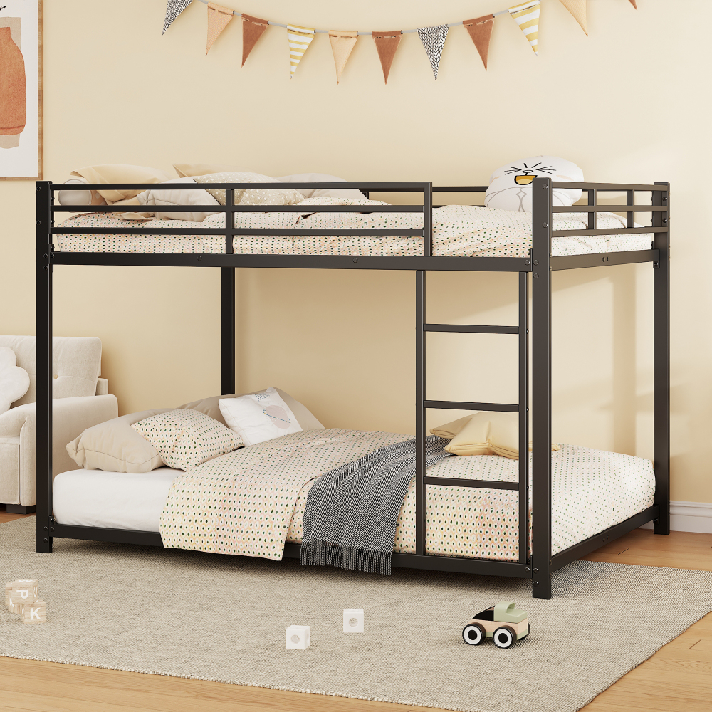 Litera metálica 140x200cm con barandilla de seguridad – negro