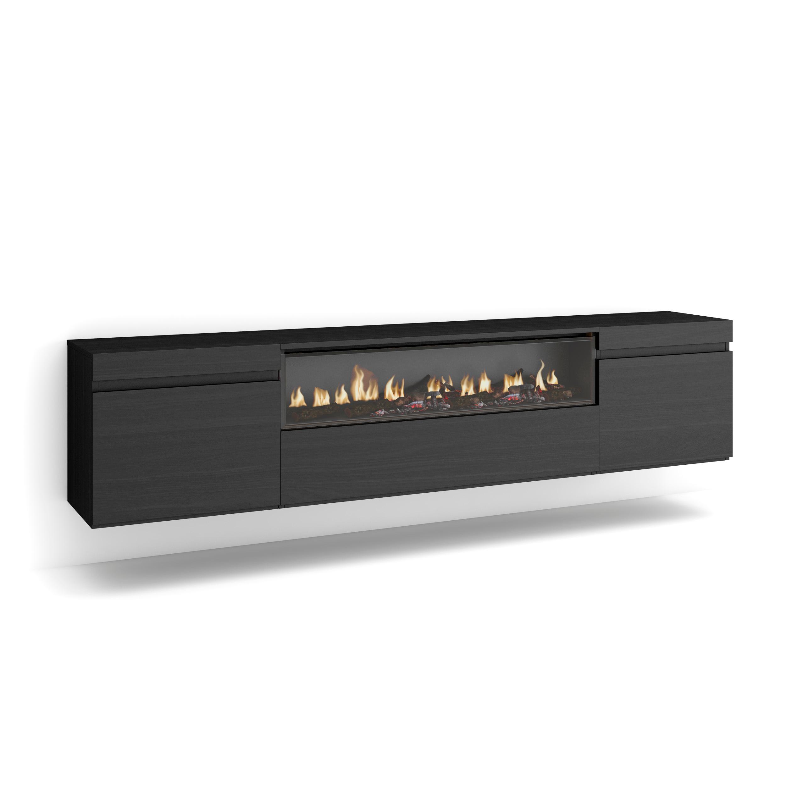 Mueble tv, televisión, chimenea eléctrica, colgado, suspendido rf2189