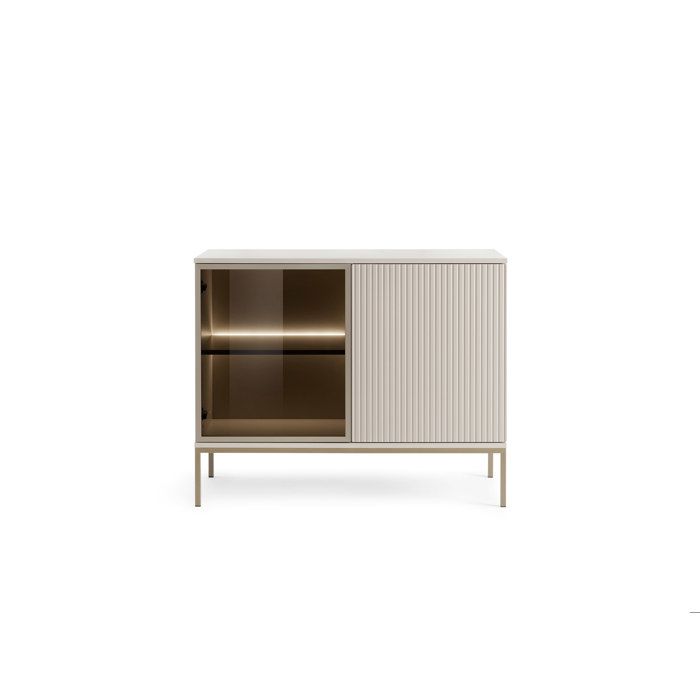 Cómoda - 2 puertas y 2 cajones - 104 x 83 x 39 cm