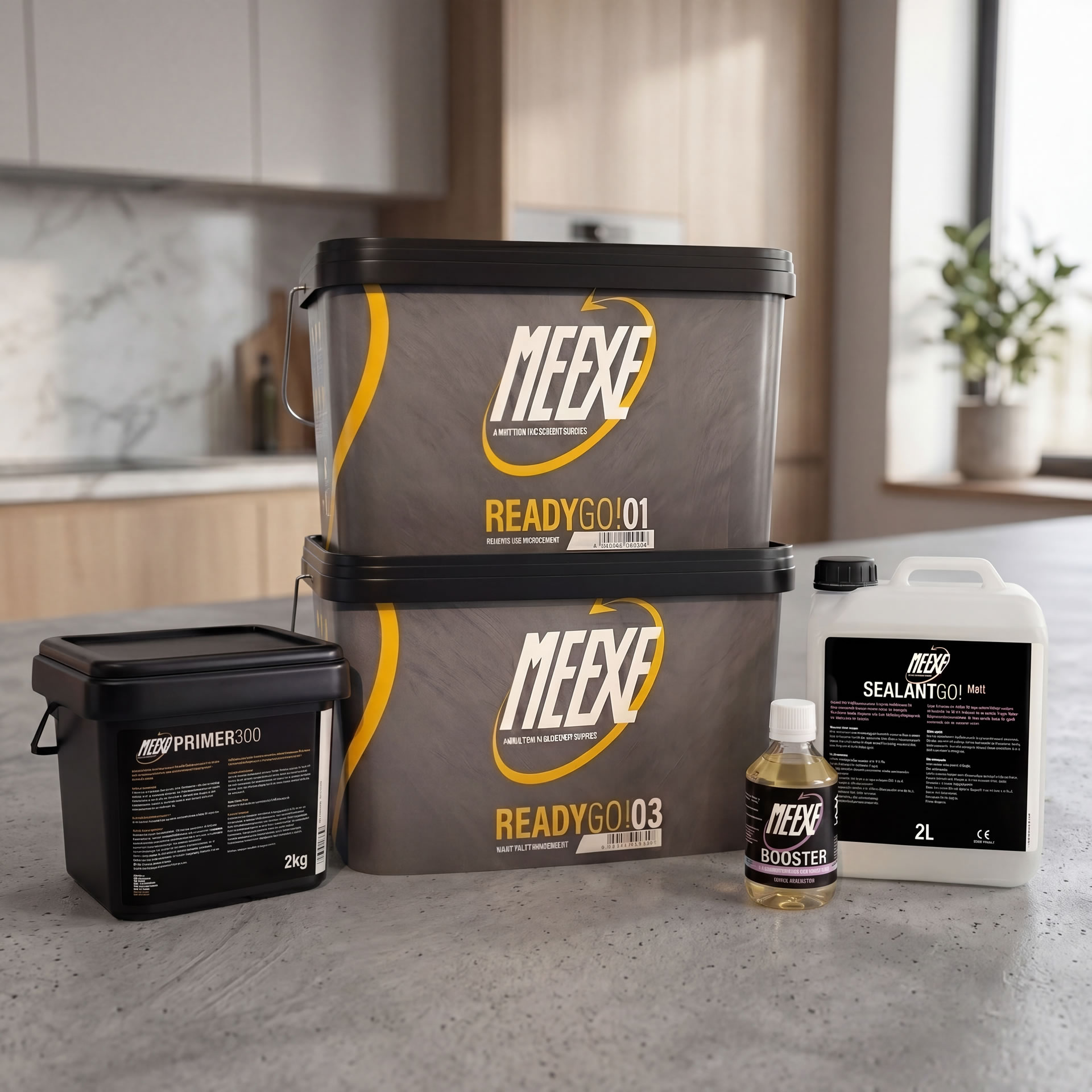 Kit microcemento 20m2 meexe ready go! Blanco mate