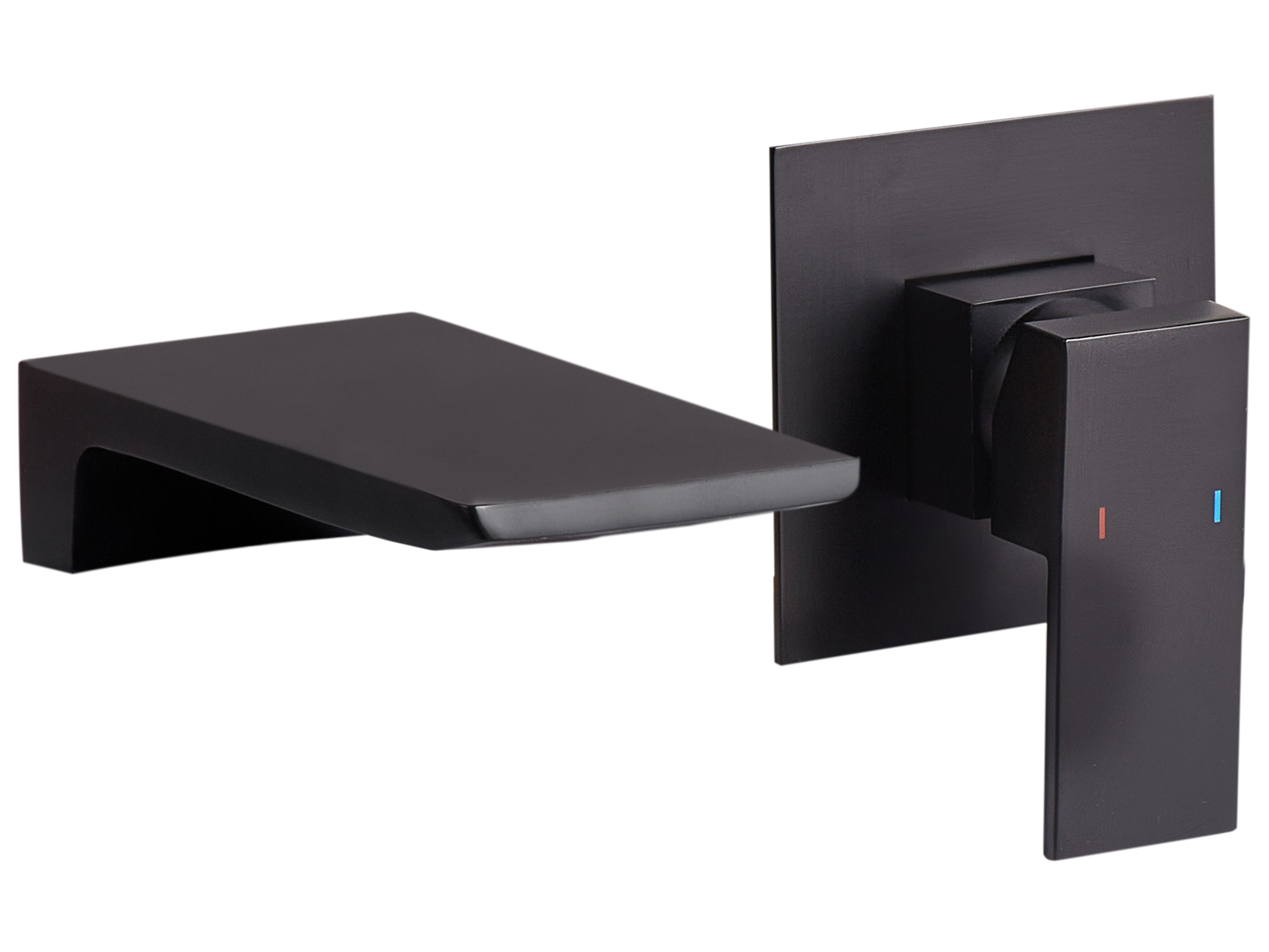 Grifo mezclador empotrado de lavabo karuay latón negro
