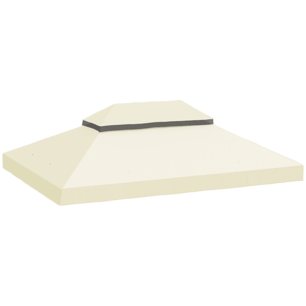 Techo de repuesto 400x300 cm tela oxford color beige Outsunny