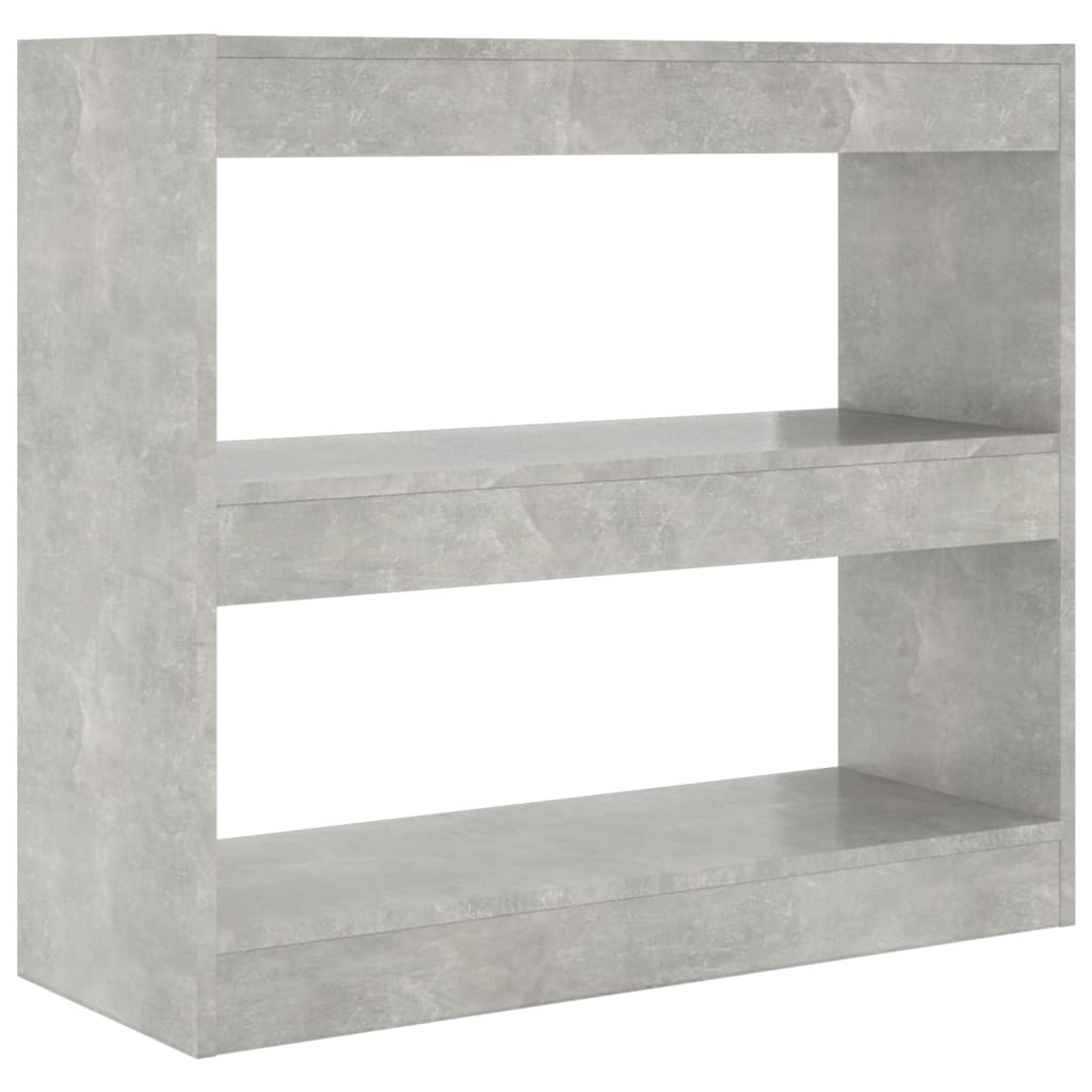 vidaXL estantería/divisor de espacios gris hormigón 80x30x72 cm