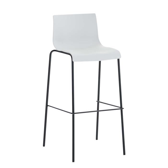 Taburetes de bar apilables - lote 2 - blanco - 100 cm