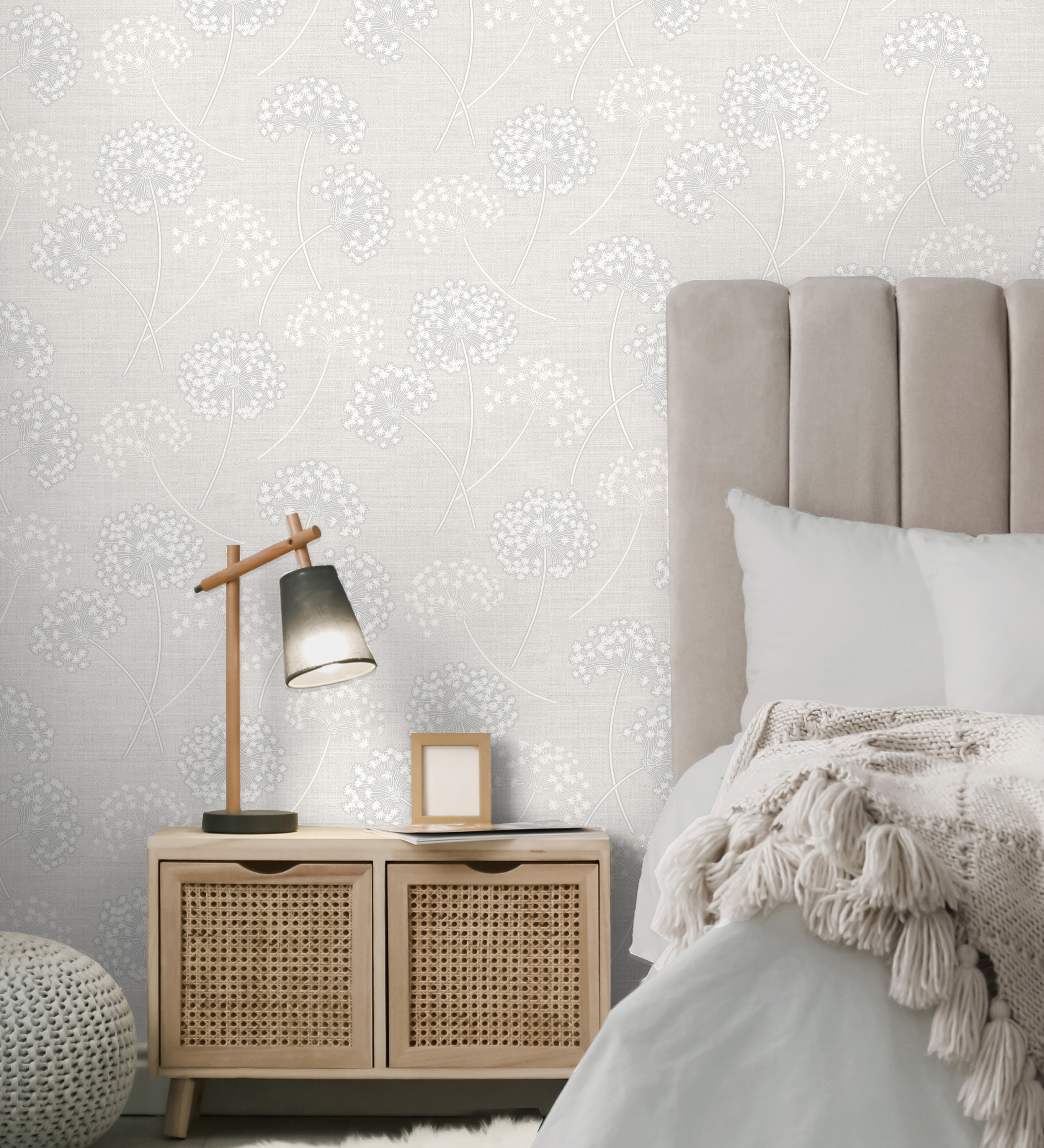 Papel pintado gaulan de diente de león en relieve con estilo 5.23m²